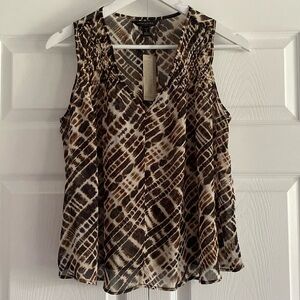 NWT Banana Republic Animal Print Sleeveless Blouse - Size Petite Small